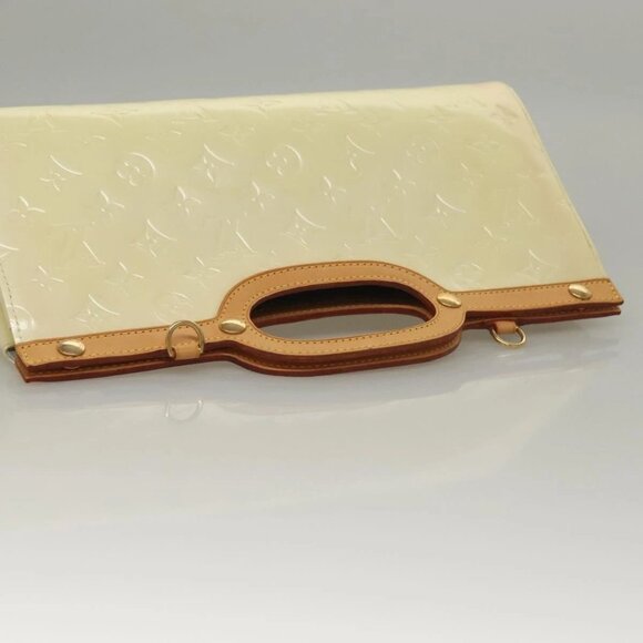 LOUIS VUITTON Monogram Vernis Roxbury Drive Hand Bag Perle M91374 Auth 134503 - Picture 7 of 16
